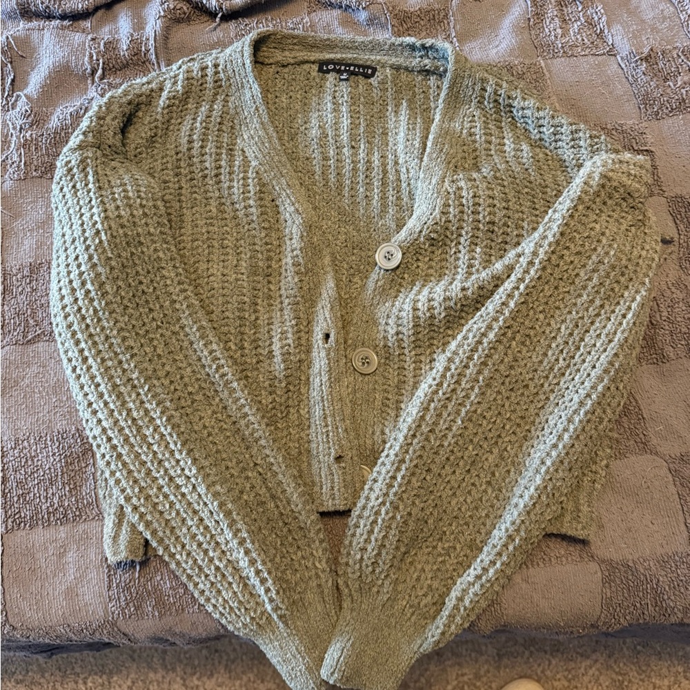 Love, Fire Sage Green Women's Cardigan